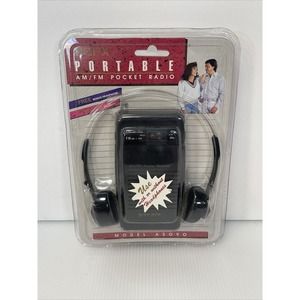 Vintage 80s 90s Gran Prix Portable AM/FM Pocket Radio Receiver #A2090R New